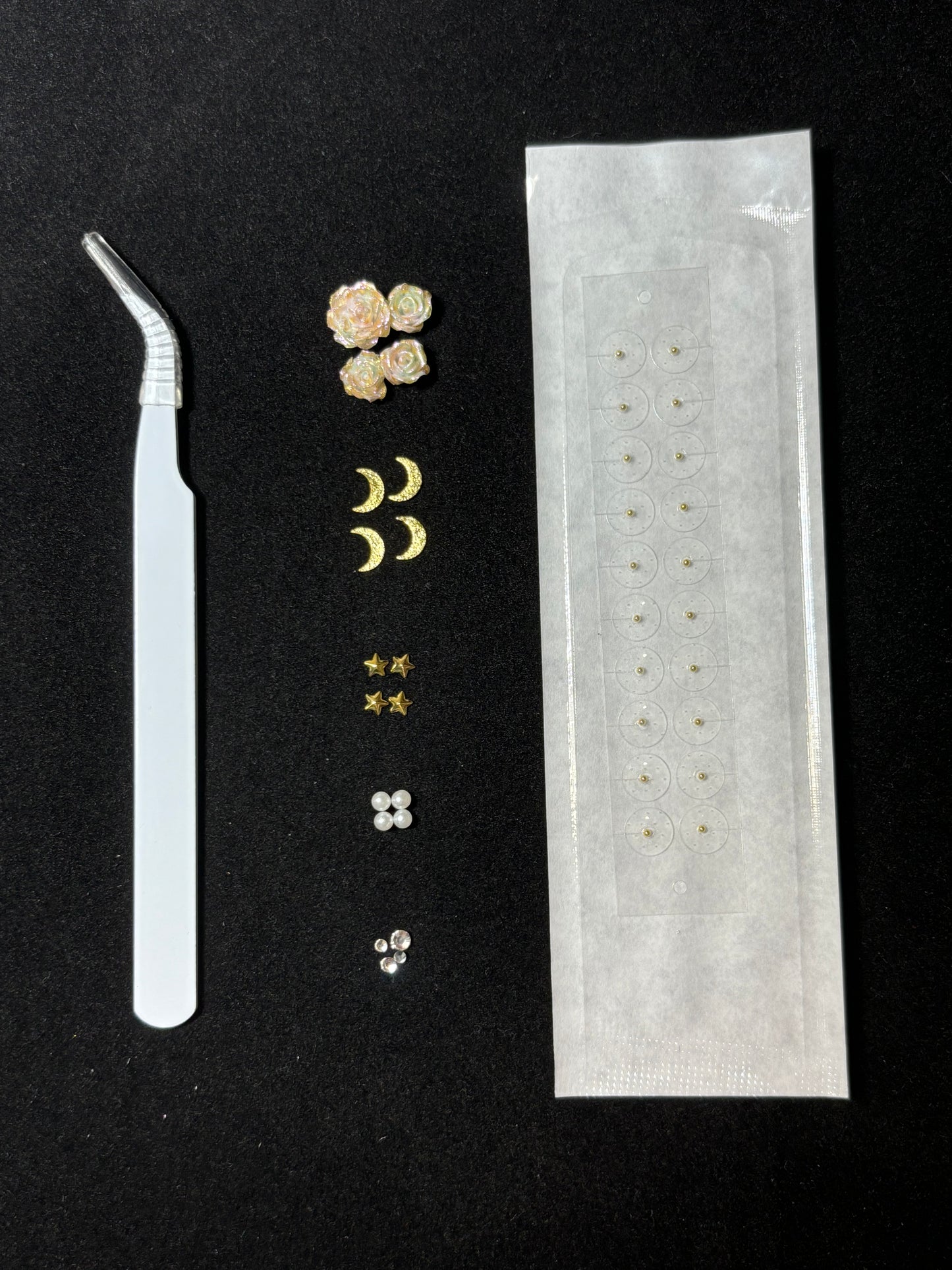 cl_オイルフラワーと夜空(金粒)qty_20粒