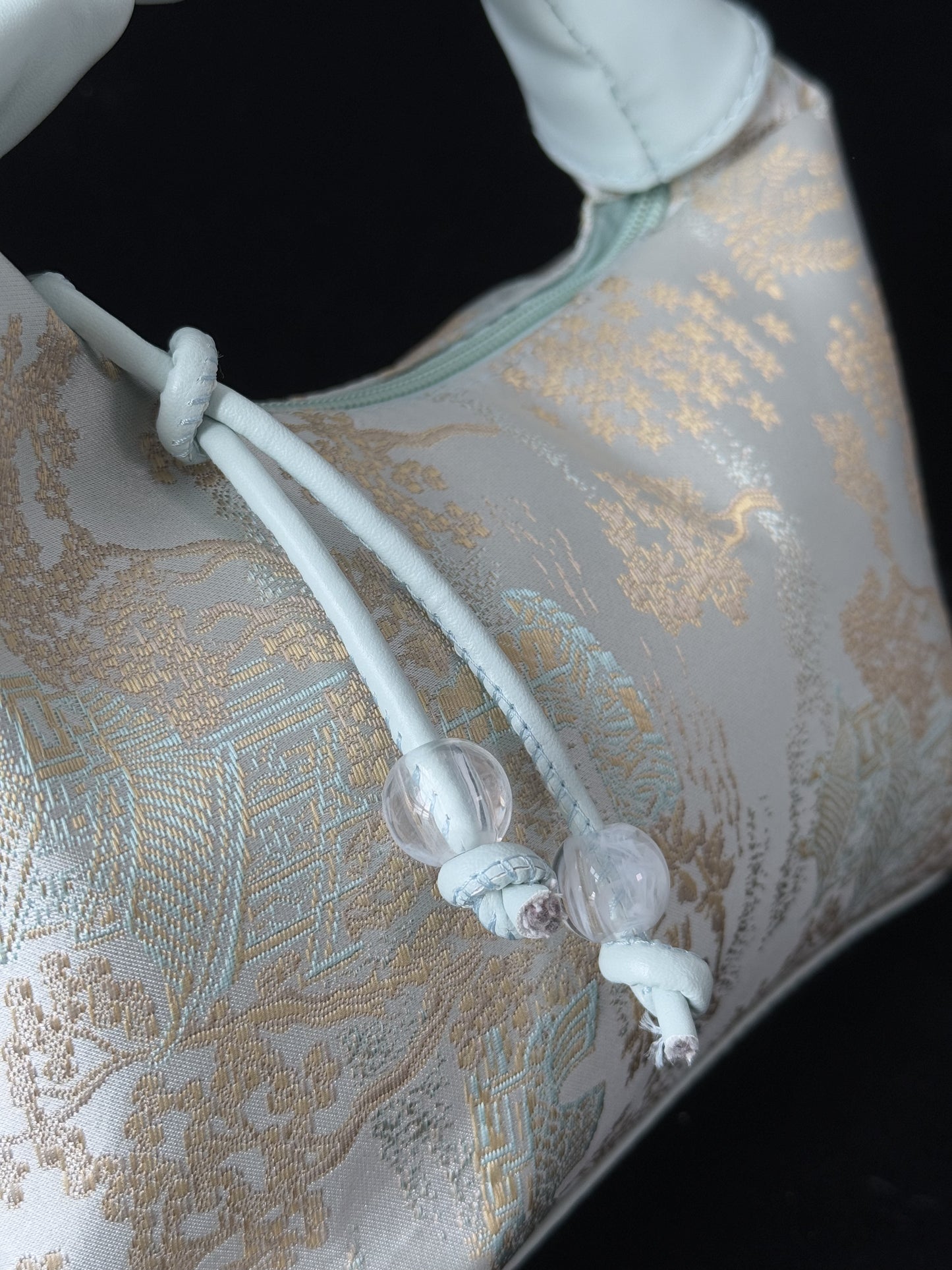 中式刺繍ハンドバッグ「墨竹吟」