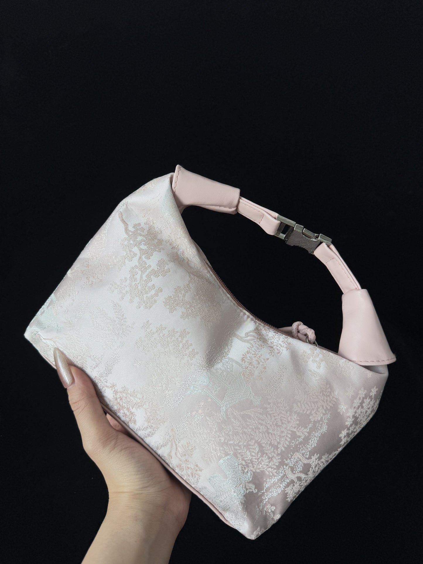 中式刺繍ハンドバッグ「墨竹吟」