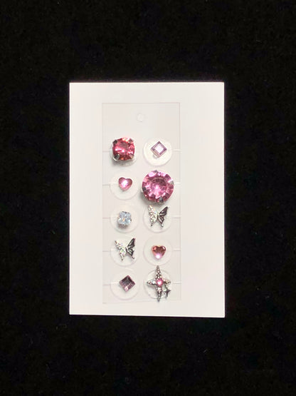 cl_ピンクダイヤモンド風・クリスタルデザイン