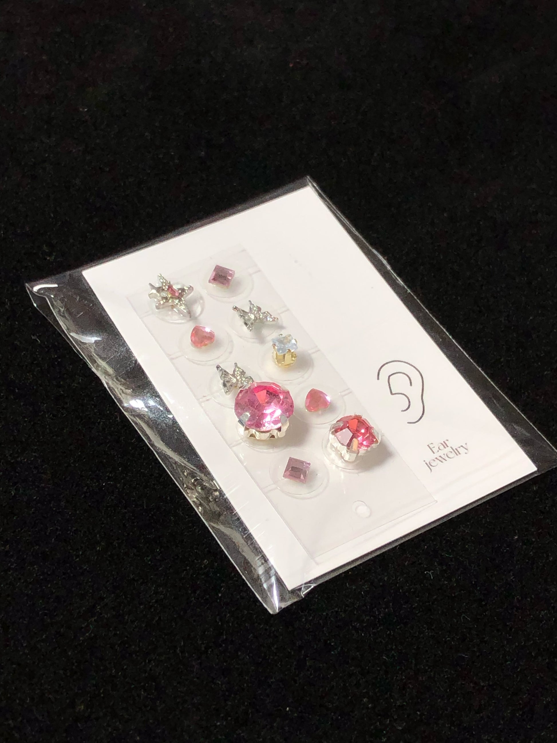 cl_ピンクダイヤモンド風・クリスタルデザイン