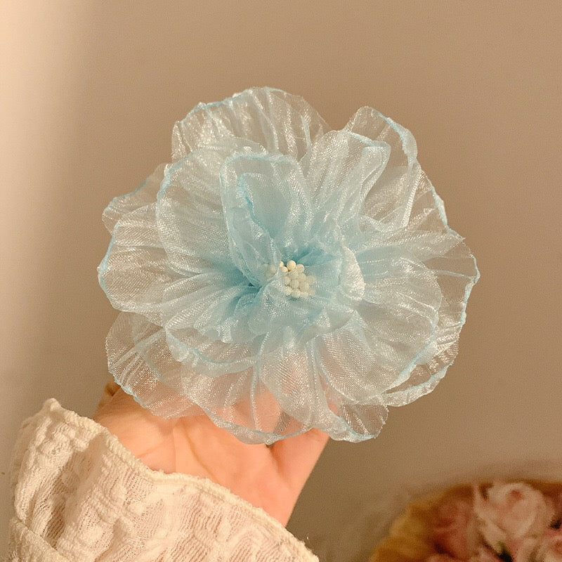 【セット】ヘアクリップ 花 フラワー クリップ 髪飾り 浴衣 着物 和服 和装 綺麗 上品 エレガント 高級 造花 ヘアアクセサリー サイドクリップ ビーチ 海 リゾート 結婚式 発表会 成人式 卒業式