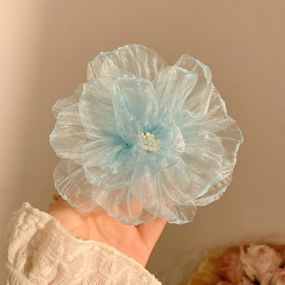【セット】ヘアクリップ 花 フラワー クリップ 髪飾り 浴衣 着物 和服 和装 綺麗 上品 エレガント 高級 造花 ヘアアクセサリー サイドクリップ ビーチ 海 リゾート 結婚式 発表会 成人式 卒業式