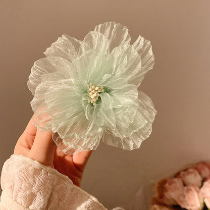 【セット】ヘアクリップ 花 フラワー クリップ 髪飾り 浴衣 着物 和服 和装 綺麗 上品 エレガント 高級 造花 ヘアアクセサリー サイドクリップ ビーチ 海 リゾート 結婚式 発表会 成人式 卒業式