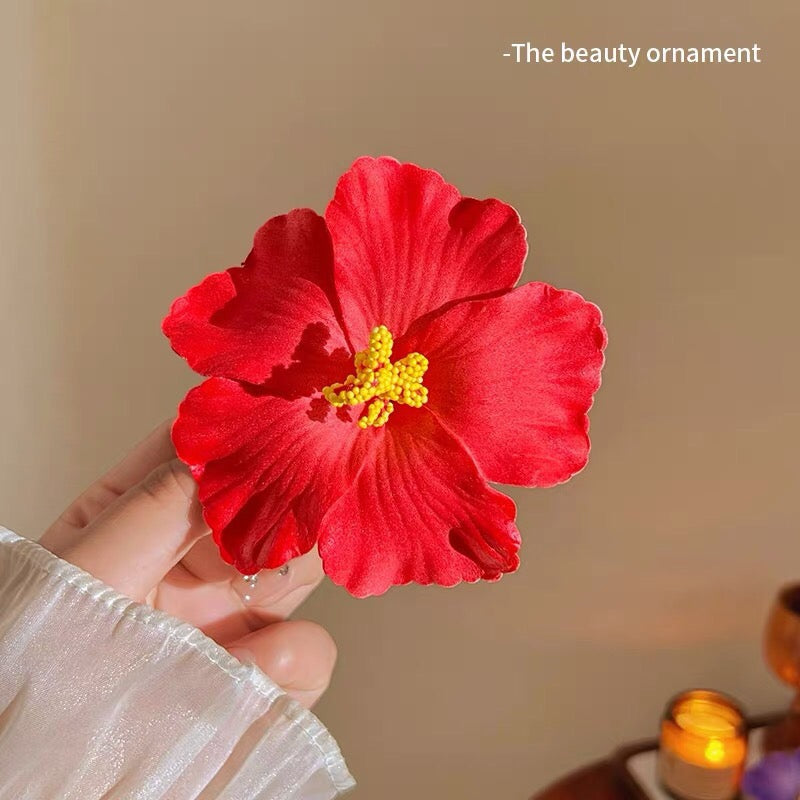 【単品】ヘアクリップ 花 フラワー クリップ 髪飾り 浴衣 着物 和服 和装 綺麗 上品 エレガント 高級 造花 ヘアアクセサリー サイドクリップ ビーチ 海 リゾート 結婚式 発表会 成人式 卒業式