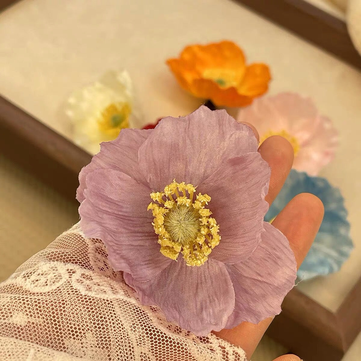 【セット】ヘアクリップ 花 フラワー クリップ 髪飾り 浴衣 着物 和服 和装 綺麗 上品 エレガント 高級 造花 ヘアアクセサリー サイドクリップ ビーチ 海 リゾート 結婚式 発表会 成人式 卒業式