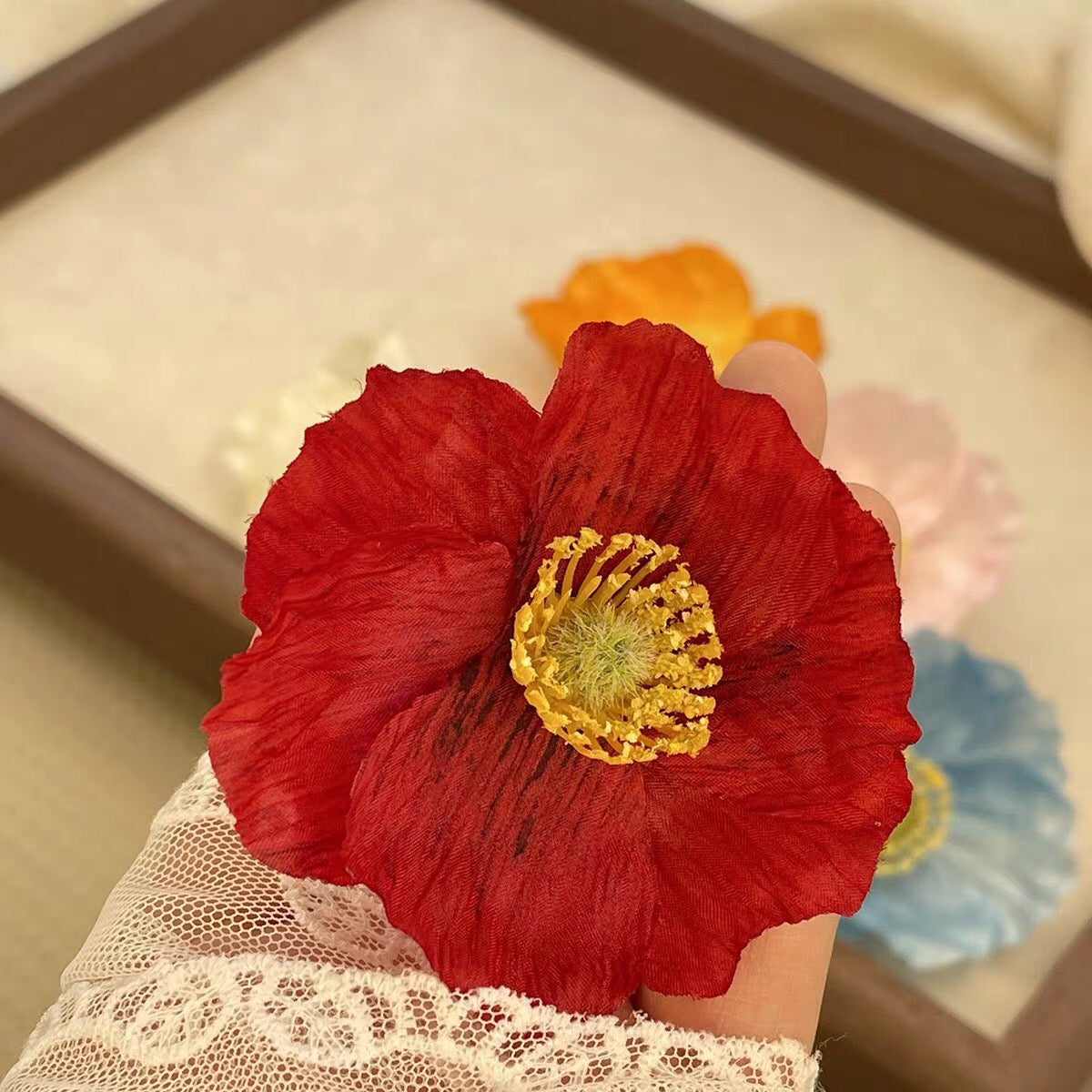 【セット】ヘアクリップ 花 フラワー クリップ 髪飾り 浴衣 着物 和服 和装 綺麗 上品 エレガント 高級 造花 ヘアアクセサリー サイドクリップ ビーチ 海 リゾート 結婚式 発表会 成人式 卒業式