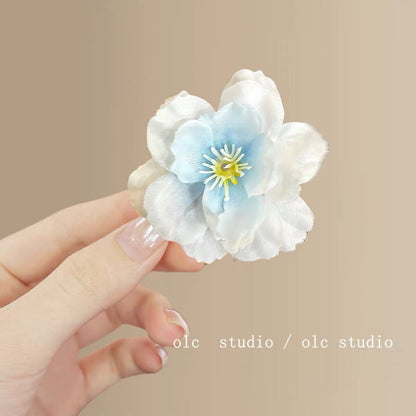 【単品】ヘアクリップ 花 フラワー クリップ 髪飾り 浴衣 着物 和服 和装 綺麗 上品 エレガント 高級 造花 ヘアアクセサリー サイドクリップ ビーチ 海 リゾート 結婚式 発表会 成人式 卒業式