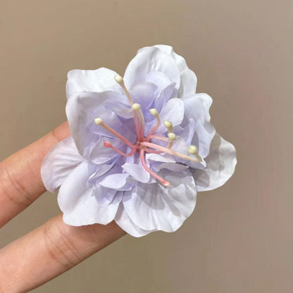 【セット】ヘアクリップ 花 フラワー クリップ 髪飾り 浴衣 着物 和服 和装 綺麗 上品 エレガント 高級 造花 ヘアアクセサリー サイドクリップ ビーチ 海 リゾート 結婚式 発表会 成人式 卒業式