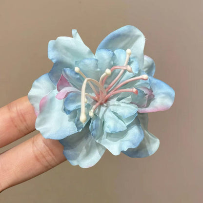 【セット】ヘアクリップ 花 フラワー クリップ 髪飾り 浴衣 着物 和服 和装 綺麗 上品 エレガント 高級 造花 ヘアアクセサリー サイドクリップ ビーチ 海 リゾート 結婚式 発表会 成人式 卒業式
