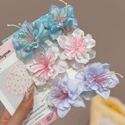 【テスト】ヘアクリップ 花 フラワー クリップ 髪飾り 浴衣 着物 和服 和装 綺麗 上品 エレガント 高級 造花 ヘアアクセサリー サイドクリップ ビーチ 海 リゾート 結婚式 発表会 成人式 卒業式（副本）
