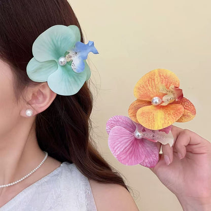 【テスト】ヘアクリップ 花 フラワー クリップ 髪飾り 浴衣 着物 和服 和装 綺麗 上品 エレガント 高級 造花 ヘアアクセサリー サイドクリップ ビーチ 海 リゾート 結婚式 発表会 成人式 卒業式（副本）