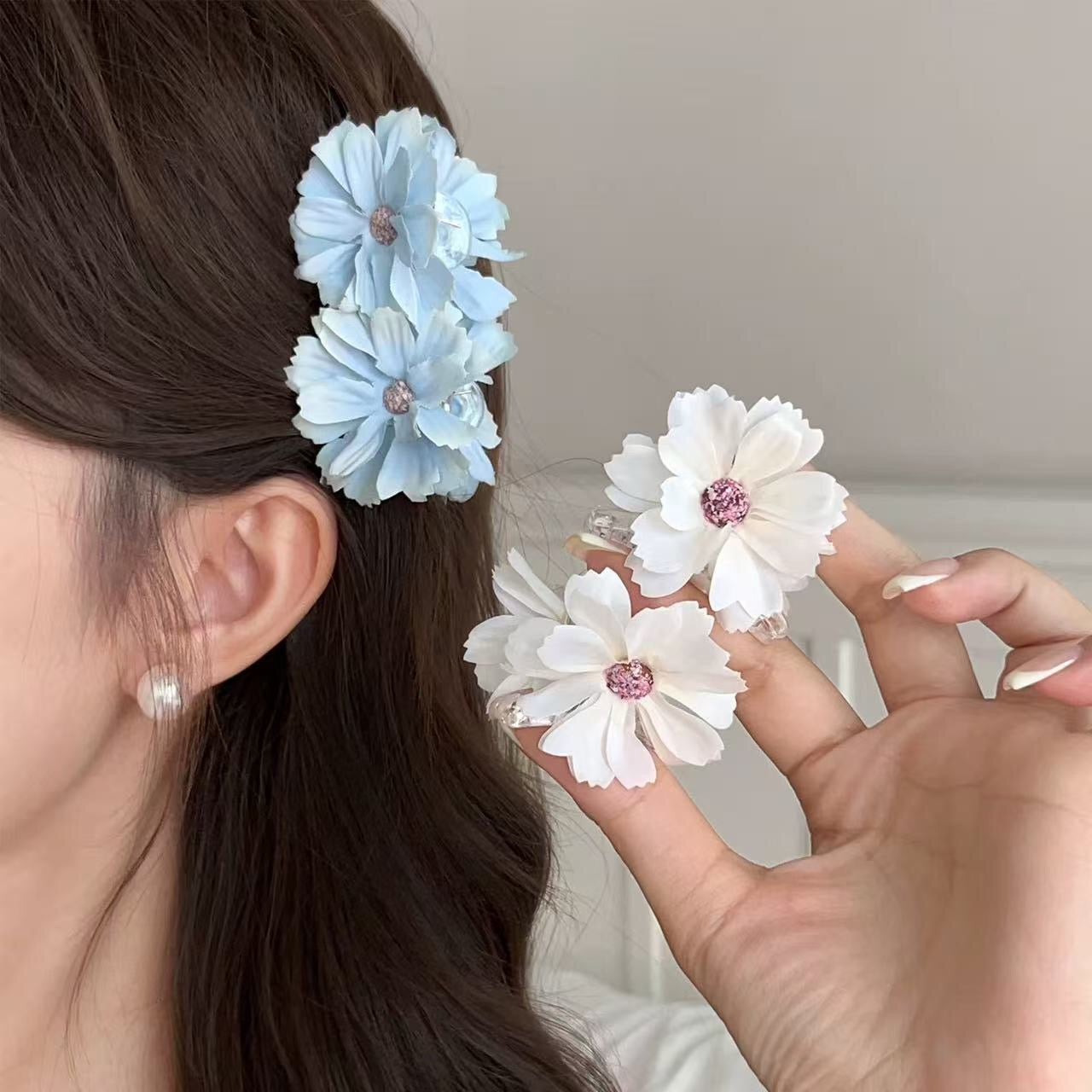 【テスト】ヘアクリップ 花 フラワー クリップ 髪飾り 浴衣 着物 和服 和装 綺麗 上品 エレガント 高級 造花 ヘアアクセサリー サイドクリップ ビーチ 海 リゾート 結婚式 発表会 成人式 卒業式（副本）