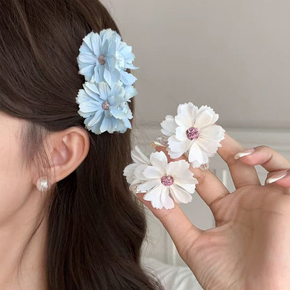 【テスト】ヘアクリップ 花 フラワー クリップ 髪飾り 浴衣 着物 和服 和装 綺麗 上品 エレガント 高級 造花 ヘアアクセサリー サイドクリップ ビーチ 海 リゾート 結婚式 発表会 成人式 卒業式（副本）