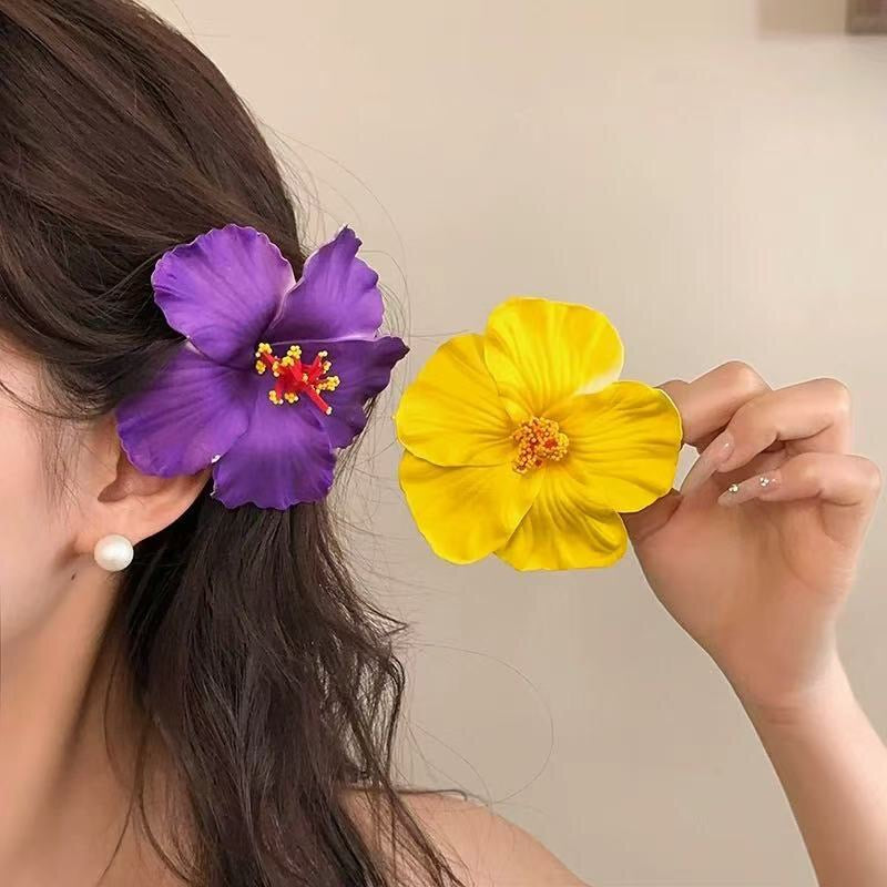【テスト】ヘアクリップ 花 フラワー クリップ 髪飾り 浴衣 着物 和服 和装 綺麗 上品 エレガント 高級 造花 ヘアアクセサリー サイドクリップ ビーチ 海 リゾート 結婚式 発表会 成人式 卒業式（副本）