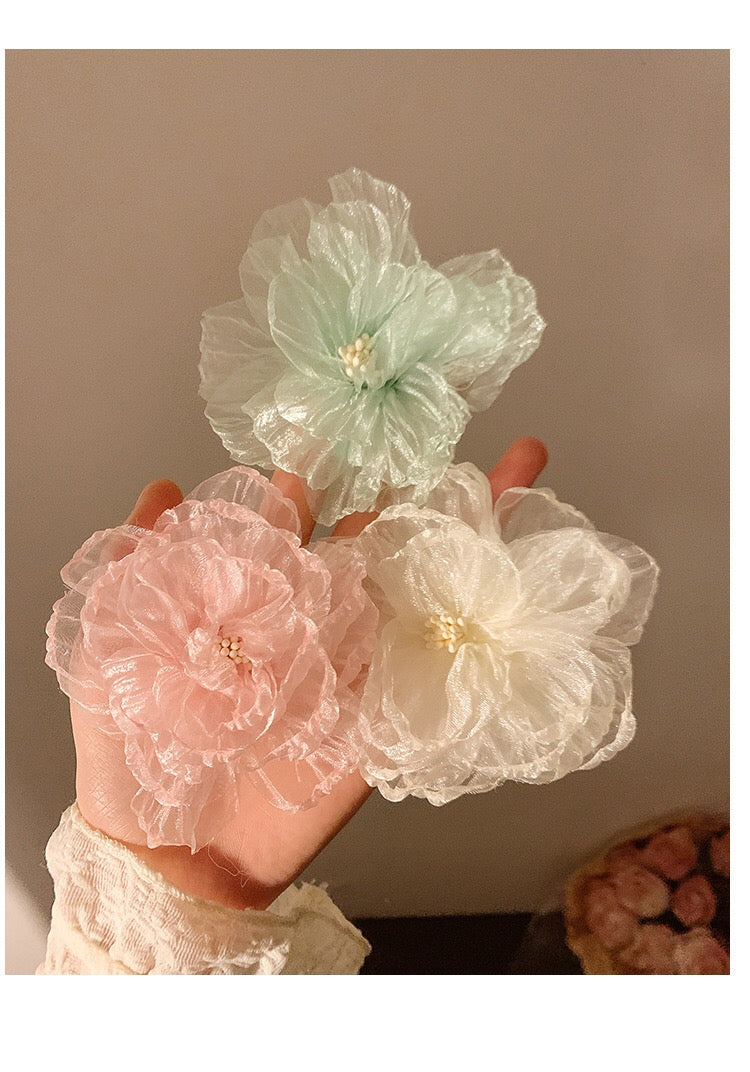 【テスト】ヘアクリップ 花 フラワー クリップ 髪飾り 浴衣 着物 和服 和装 綺麗 上品 エレガント 高級 造花 ヘアアクセサリー サイドクリップ ビーチ 海 リゾート 結婚式 発表会 成人式 卒業式（副本）