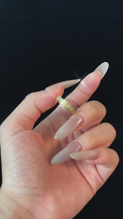 瑠璃彩珠リング「虹彩繚」